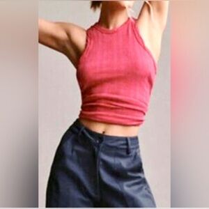 Pilcro Anthropologie Ribbed Racer Back Tank (Size XXS)